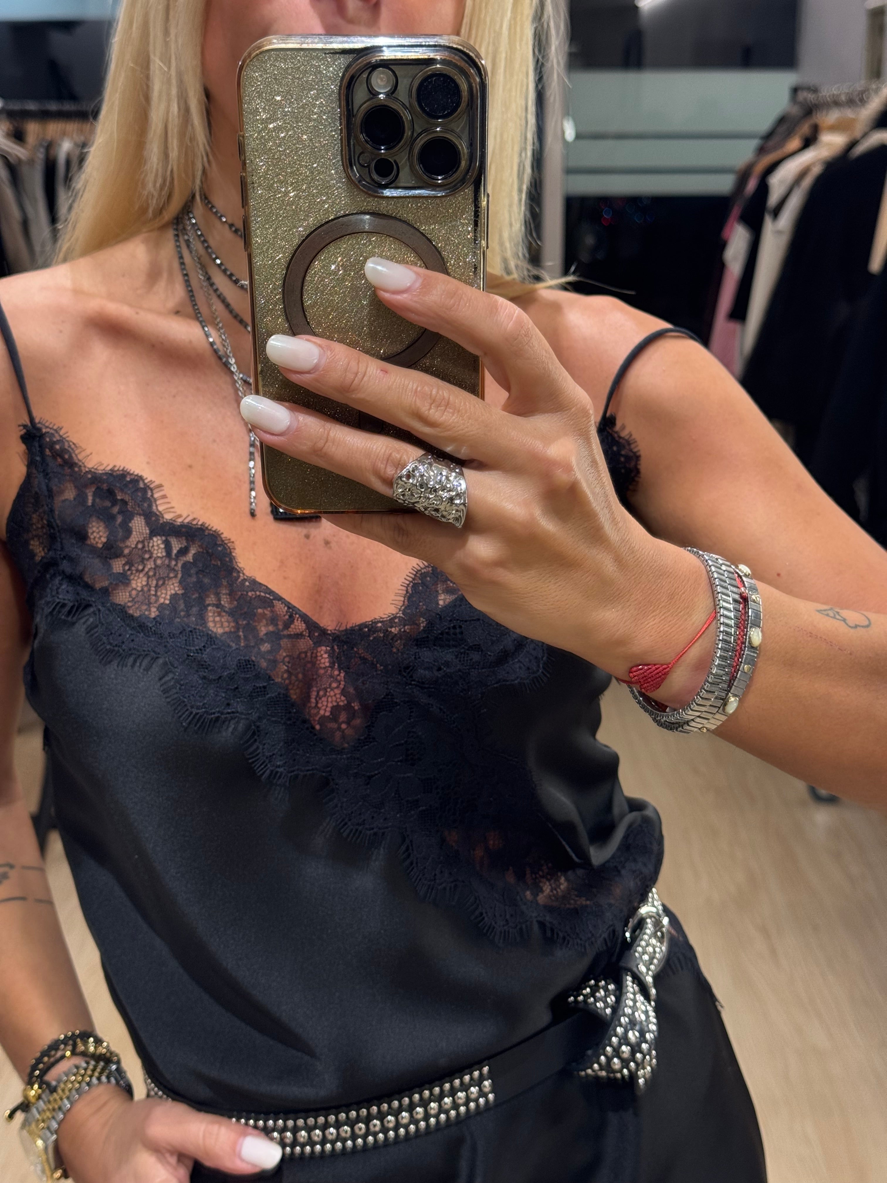 Lingerie dress with lace