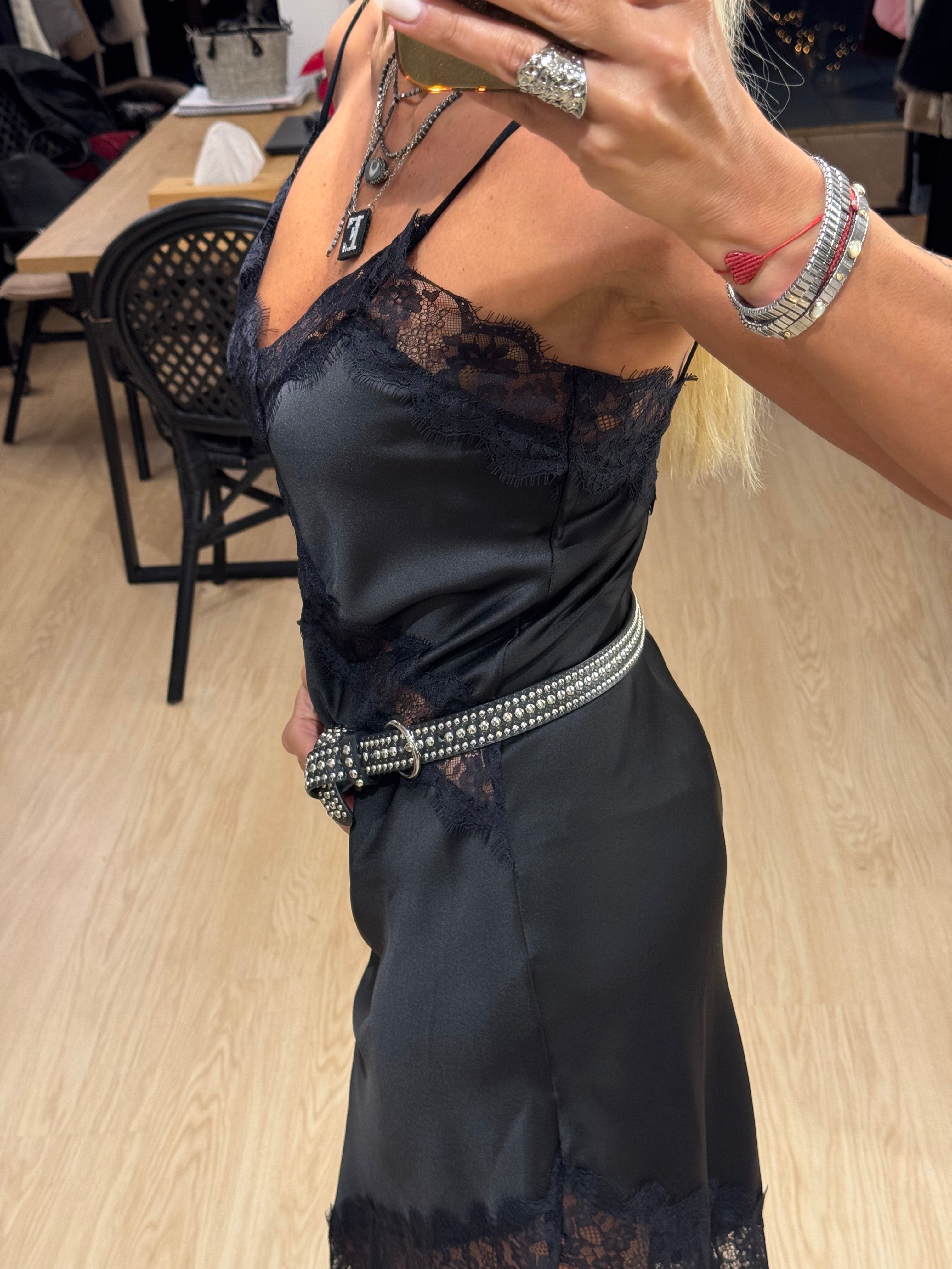 Lingerie dress with lace