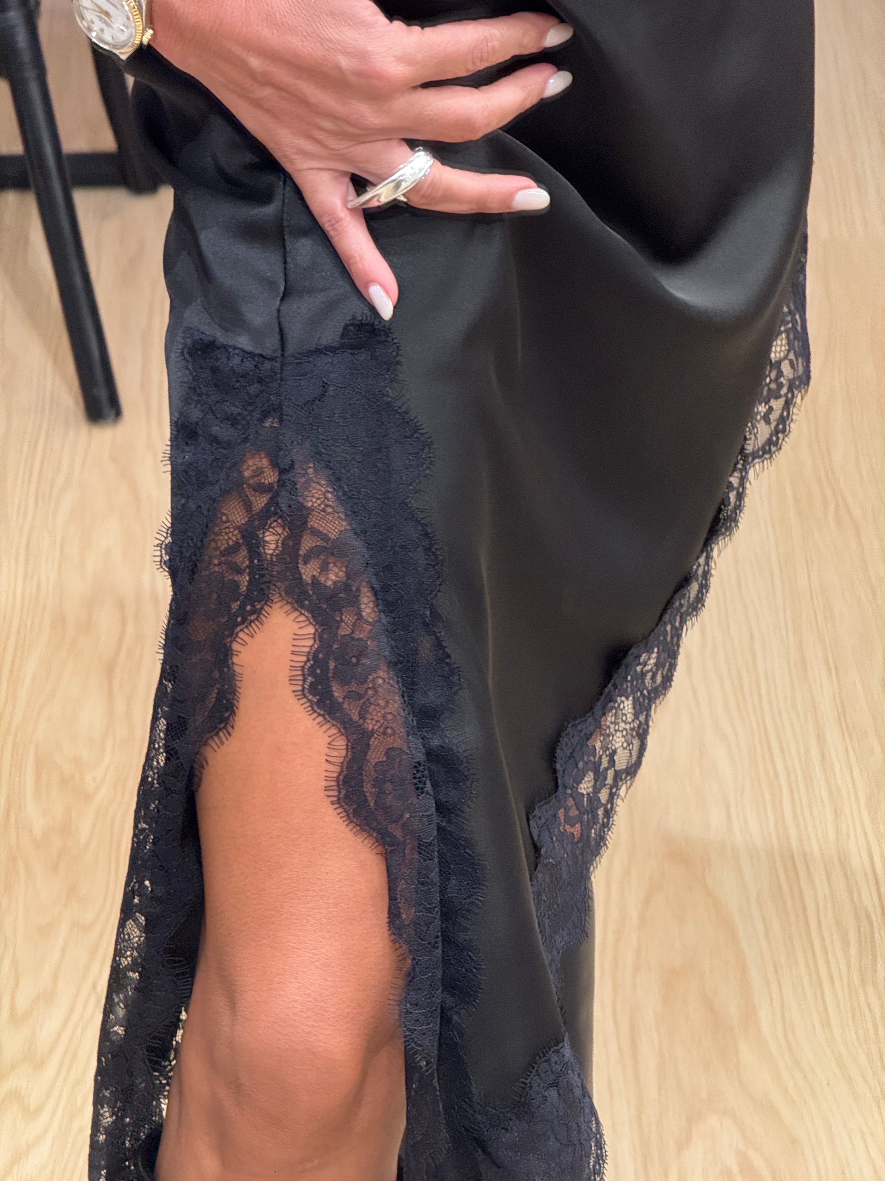 Lingerie dress with lace