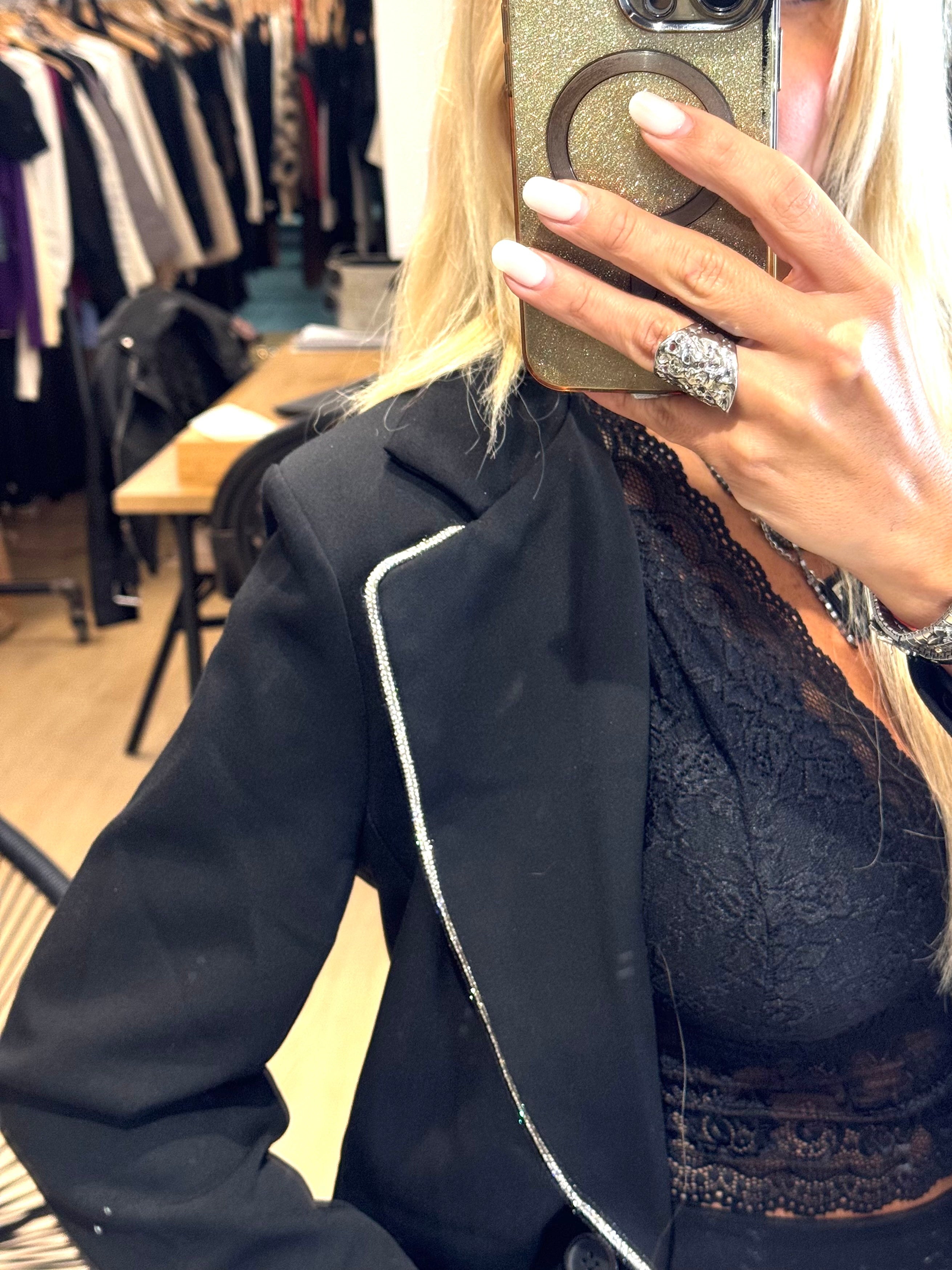 Long Blazer with Strass