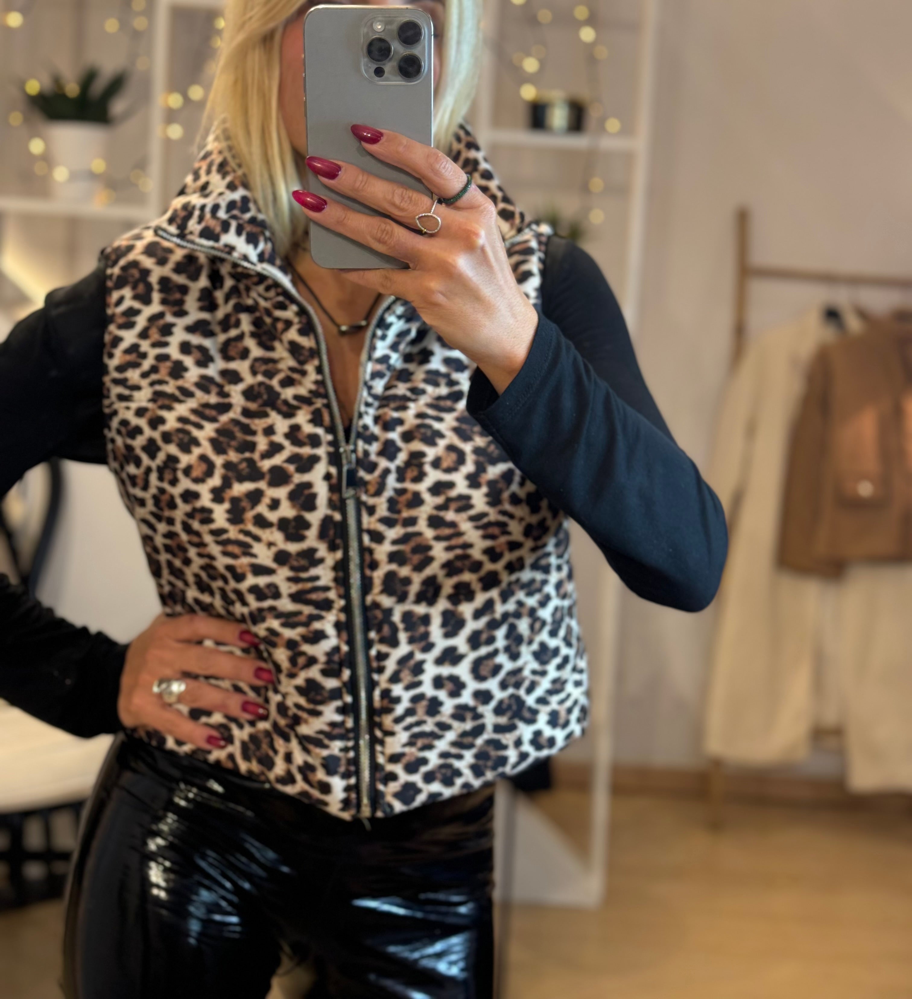 Leopard Sleeveless Jacket