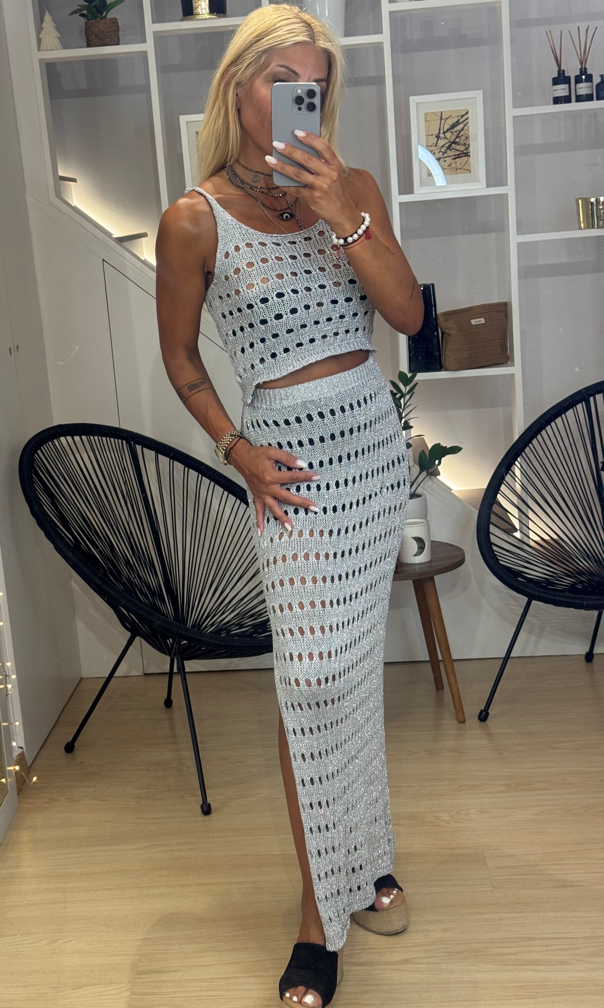 Knitted Lurex Set