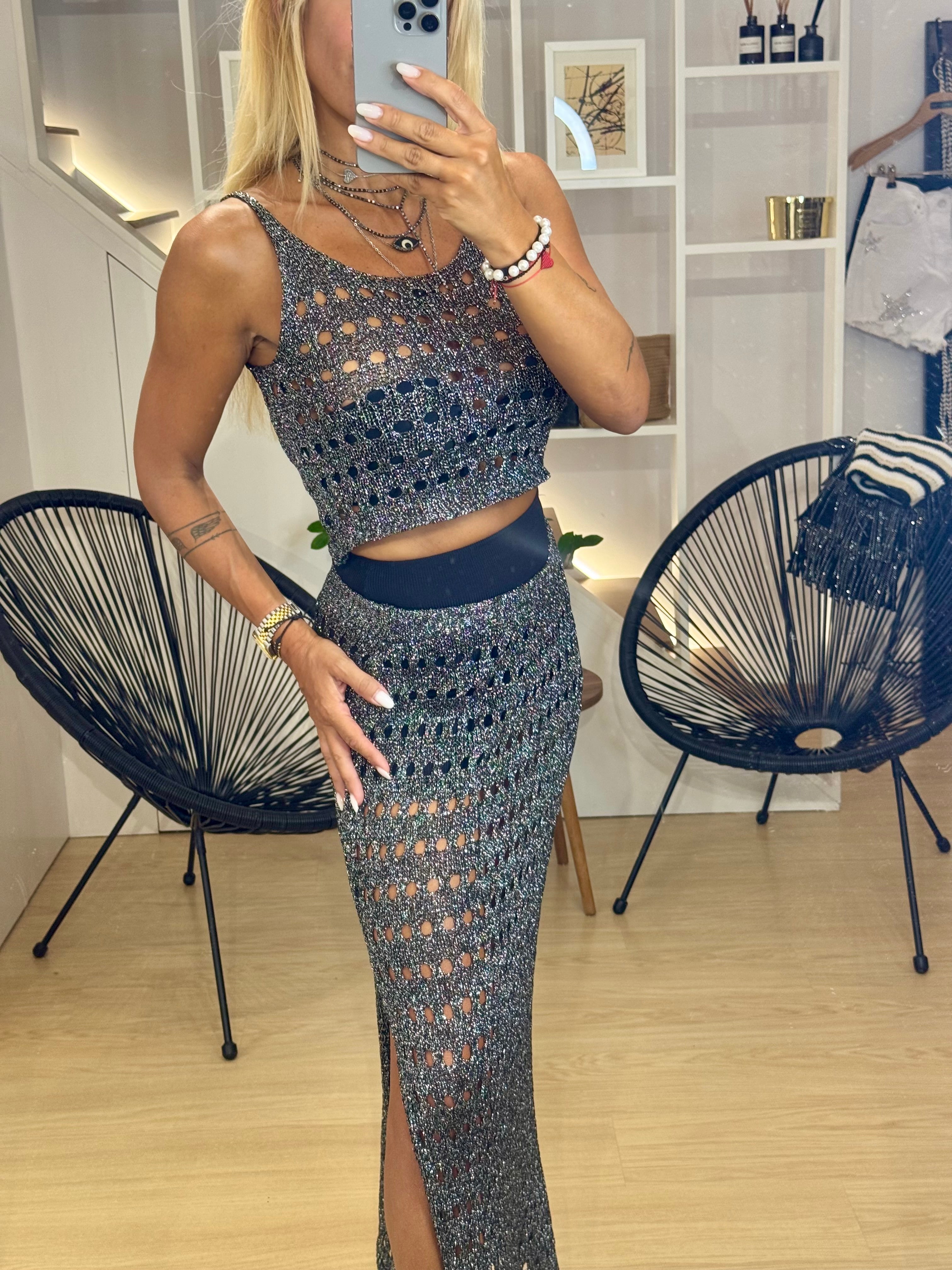 Knitted Lurex Set