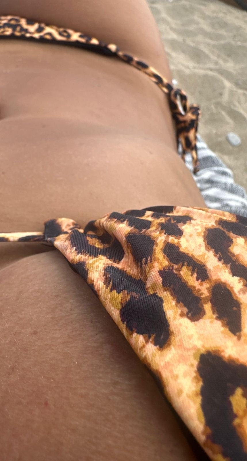 leopard two-tone swimsuit